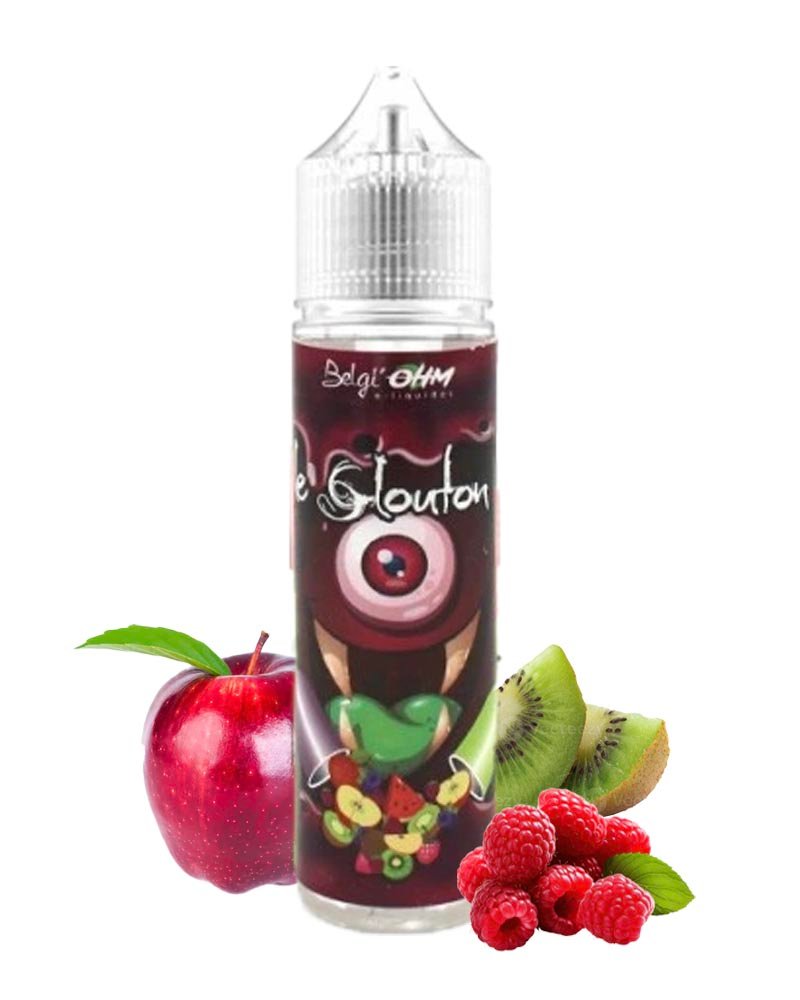 e-liquide-belgi-ohm-fruite-le-glouton-pomme-kiwi-framboise-25-75-50-ml-0-mg LE GLOUTON - BELGI'OHM 50ML – Image 1