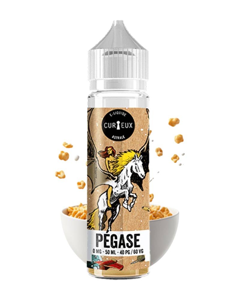 e-liquide-curieux-gourmand-pegase-lait-cereales-caramel-50-ml-40-60-0-mg PEGASE - CURIEUX 50ML – Image 1