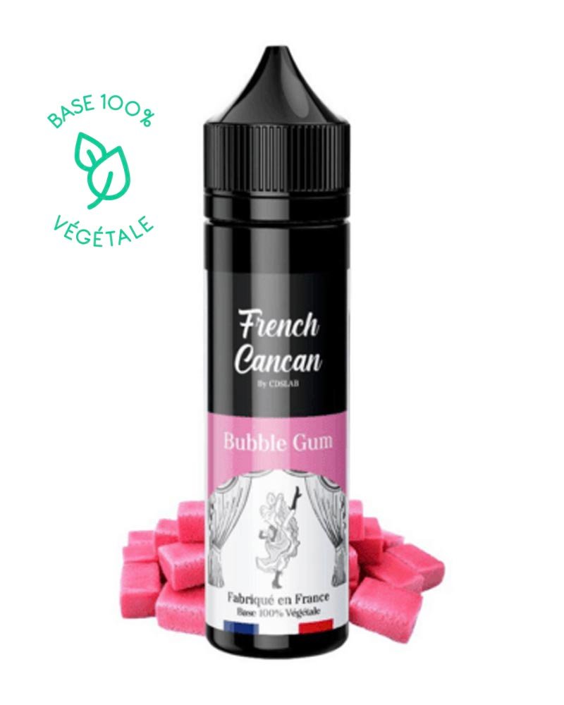 e-liquide-french-cancan-gourmand-bubble-gum-fraise-acidulee-50-50-30-ml-0-mg BUBBLE GUM - FRENCH CANCAN 30ML – Image 1