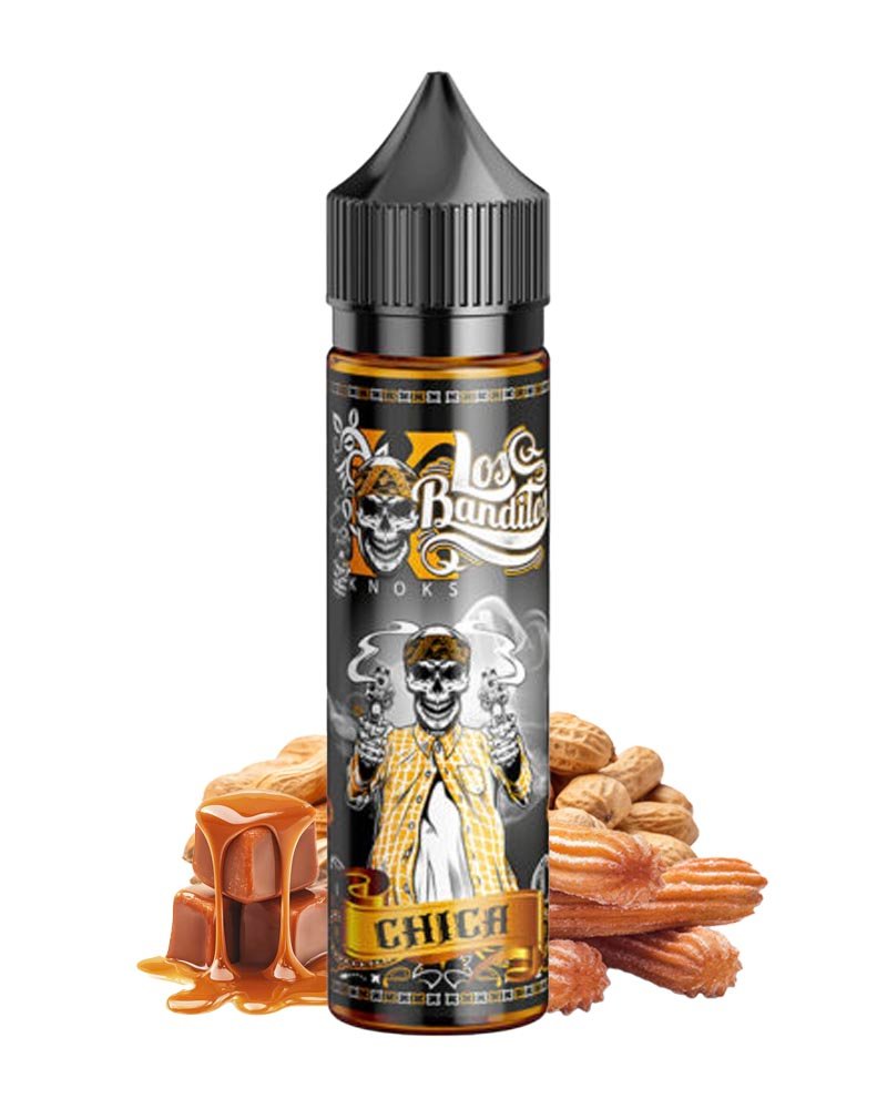 e-liquide-knoks-gourmand-los-banditos-chica-cacahuete-caramel-churos-30-70-50-ml-0-mg CHICA - LOS BANDITOS KNOKS 50ML – Image 1