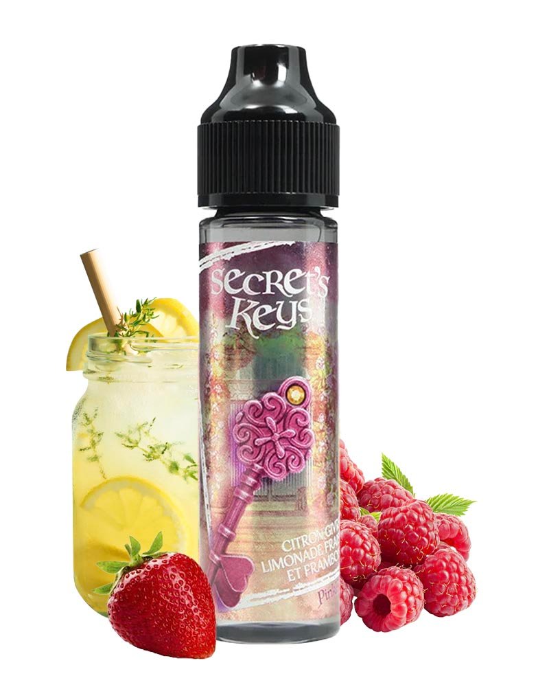 e-liquide-secret-s-lab-boisson-fruite-frais-pink-keys-citron-limonade-fraise-framboise-50-50-50-ml-0-mg PINK KEY - SECRET'S KEYS 50ML – Image 1
