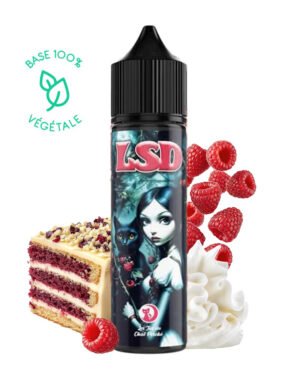 E-liquide LSD Le Sang Divin Les Jus du Chat Perché 50ml - génoise crème pâtissière framboise