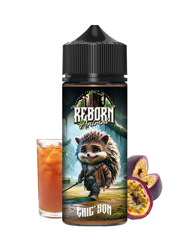 e-liquide-reborn-animal-eric-son-boisson-the-peche-passion-40-60-100-ml-0-mg E-liquide Eric'Son Reborn Animal 100ml - thé pêche passion