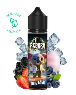 E-liquide Kool Lala Fresh Reborn Animal 50ml - barbe à papa fraise mûre cassis frais
