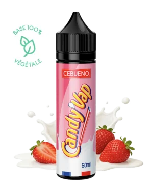 E-liquide Candy'Vap 50 ml Cebueno, lait a la fraise en 50/50, pret a booster pour pod