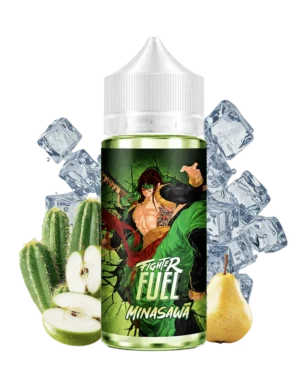 E-liquide Minasawa 100 ml Fighter Fuel, pomme poire cactus glacé en 30/70, prêt à booster