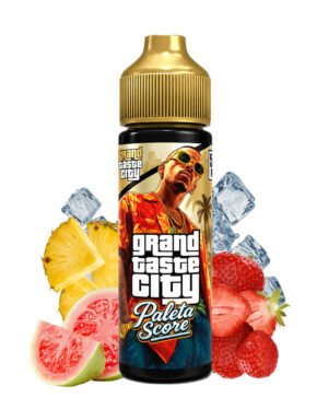 Flacon d'e-liquide paleta score 50 ml, gamme Grand Taste City de Cloud Vapor saveur ananas goyave fraise frais