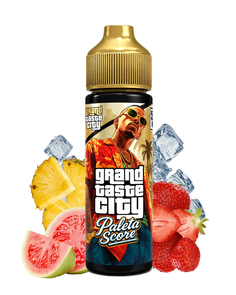 e-liquide-paleta-score-grand-taste-city-goyave-ananas-fraise-frais-50-ml-0-mg Flacon d'e-liquide paleta score 50 ml, gamme Grand Taste City de Cloud Vapor saveur ananas goyave fraise frais