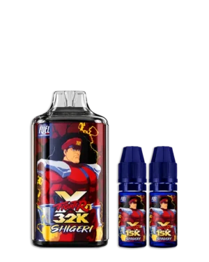 Puff 32K Shigeri Fighter Fuel, rechargeable USB-C, grenade, fraise des bois et kiwi
