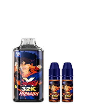 Puff Hizagiri 32K Fighter Fuel, rechargeable USB-C, fruits rouges, grenade et fraise acidulée
