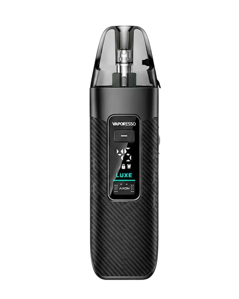 materiel-vaporesso-cigarette-electronique-kit-pod-luxe-x3-0-4-0-6-ohms-5-ml-carbon-black Kit pod Luxe X3 Vaporesso noir, 2600 mAh et cartouche 5 ml